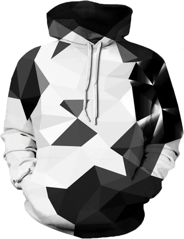 Sweat à capuche graphique pour hommes, sweat à capuche imprimé nouveauté unisexe, sweat-shirt à motif 3D avec poche, sweat à capuche graphique chaud à manches longues Me — image 17