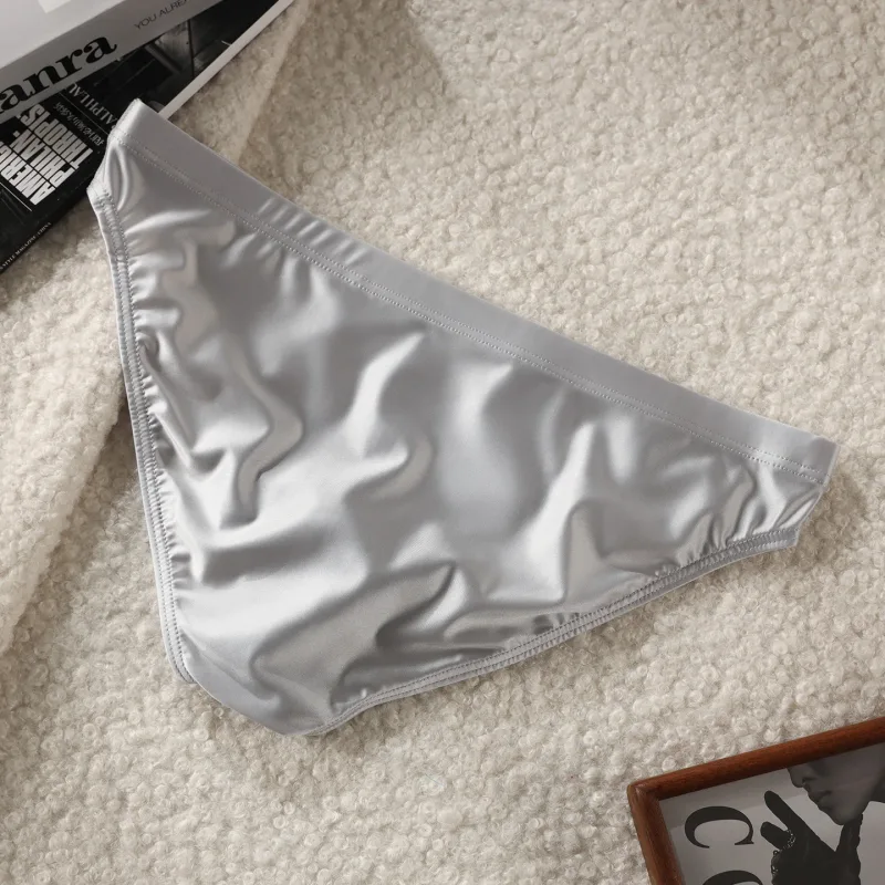 3pcs Men's Ice Silk Briefs Underwear U Pouch Low Waist Ropa Interior Hombre Bikini Mens Slips Cuecas Sissy Panties for Male — image 6