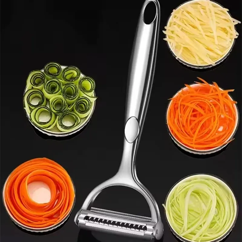 High Quality Stainless Steel Potato Cucumber Carrot Grater Julienne Peeler Vegetables Fruit Peeler Vegetable Slicer — image 8