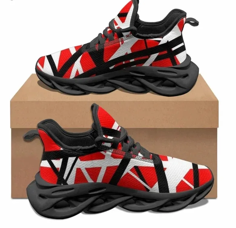 Evh Stripe Design Casual Flat Shoes Street Fashion Rock Trend Sneakers Women Classic Popular Non-slip Running Shoes — image 2