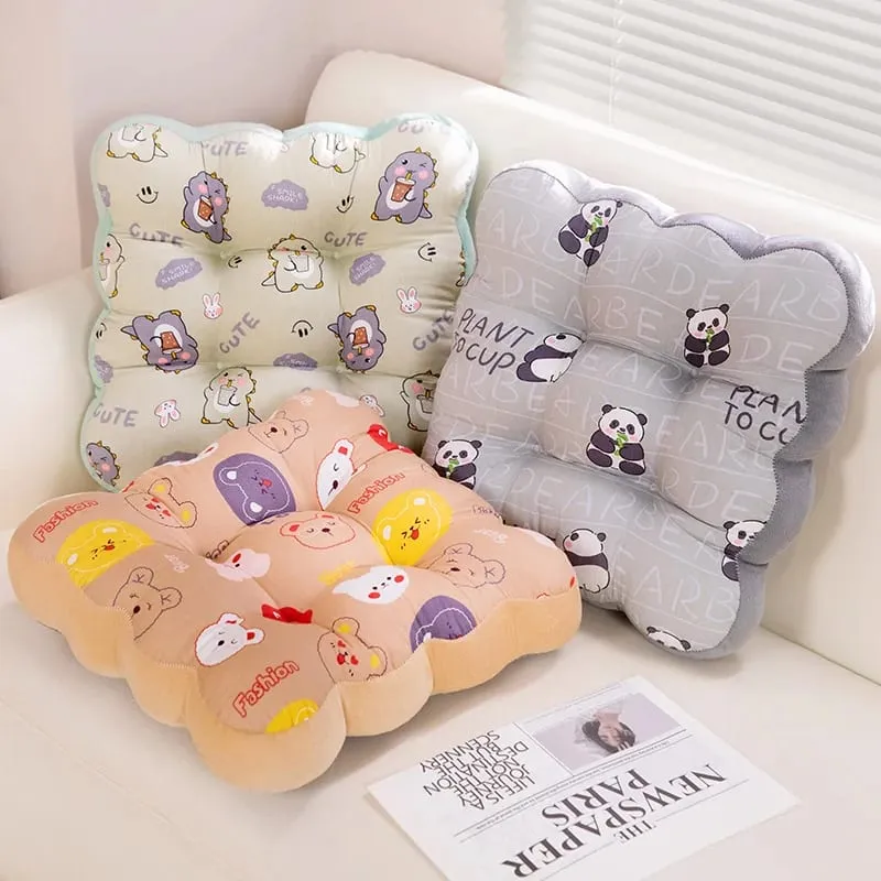40cm Animal Paradise Kereta Dinosaur Cute Bear Panda Kusyen Kartun Sumbat Plushies Bantal Bantal Kerusi Kereta Alas Tempat Duduk Hadiah Rumah