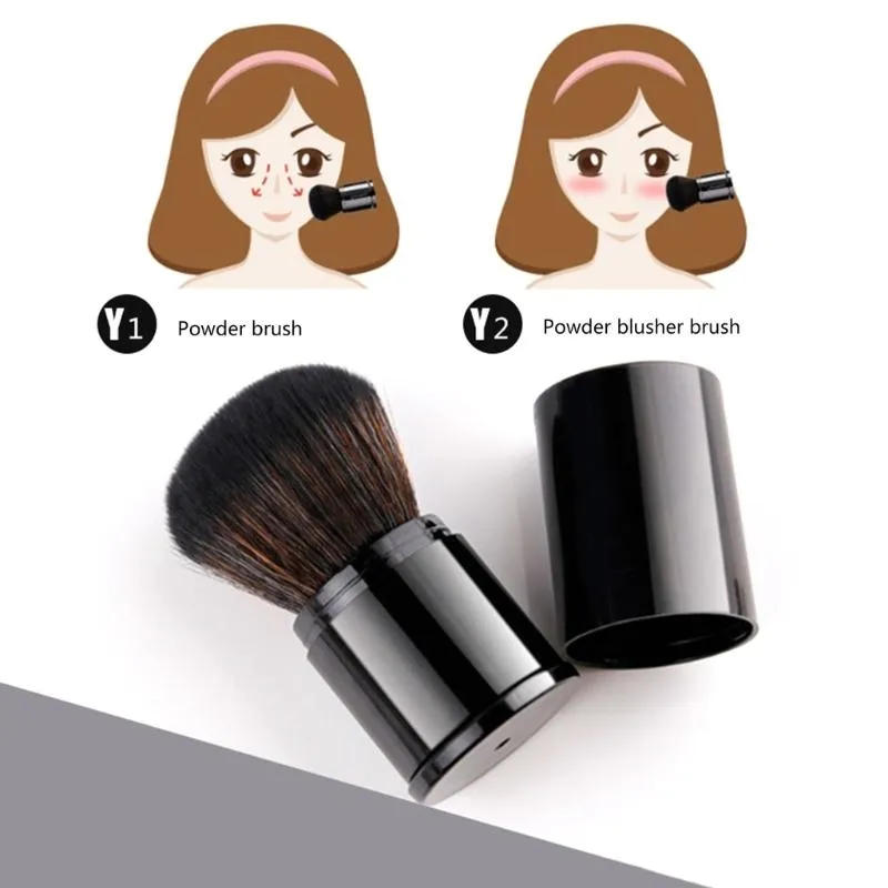 Retractable Kabuki-Makeup Brushes Powder Brush Small Travel Makeup Brushes — image 1