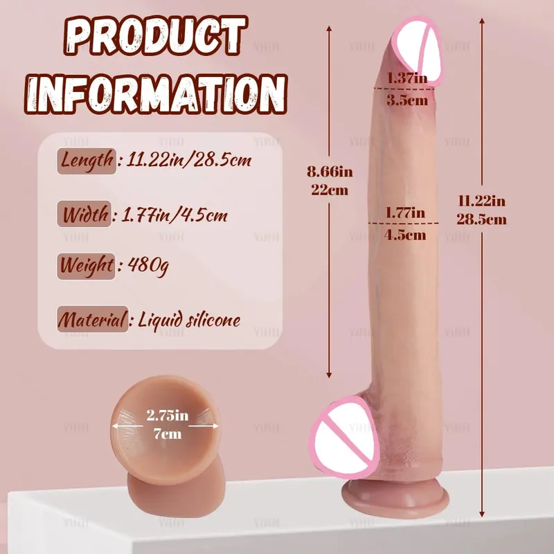 Consolador largo realista piel de carne suave Miembro grande doble silicona pene pequeño para mujer hombre juguetes sexuales anales ventosa masturbador
