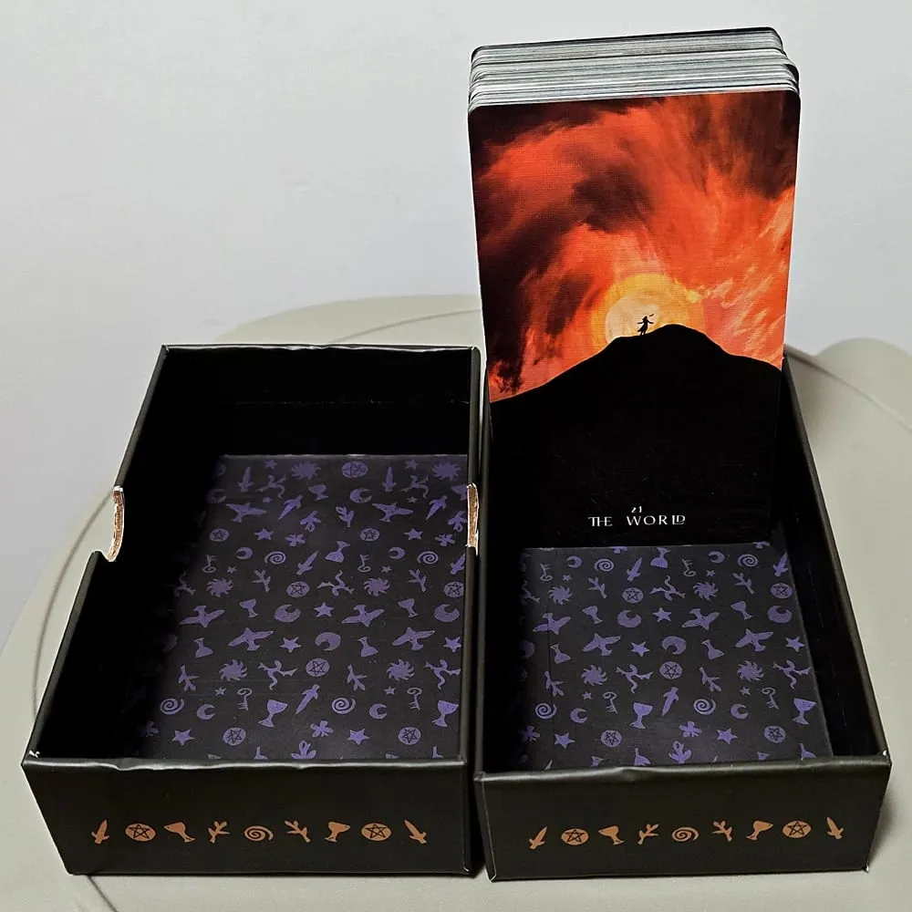 12*7cm in Rigid Box - The Shadows We Cast Star Seeker Tarot Deck Atmospheric & Mystical 79-Card Set for Intuitive Readings