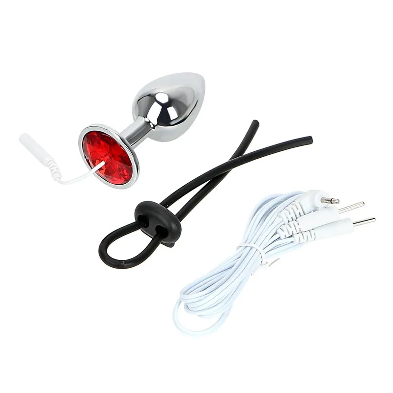 Anneau de pénis à choc électrique, Plug Anal pour hommes, exercice de coq, dilatateur de fesses, pinces à tétons, stimulateur médical, jouets sexuels pour adultes de 18 ans