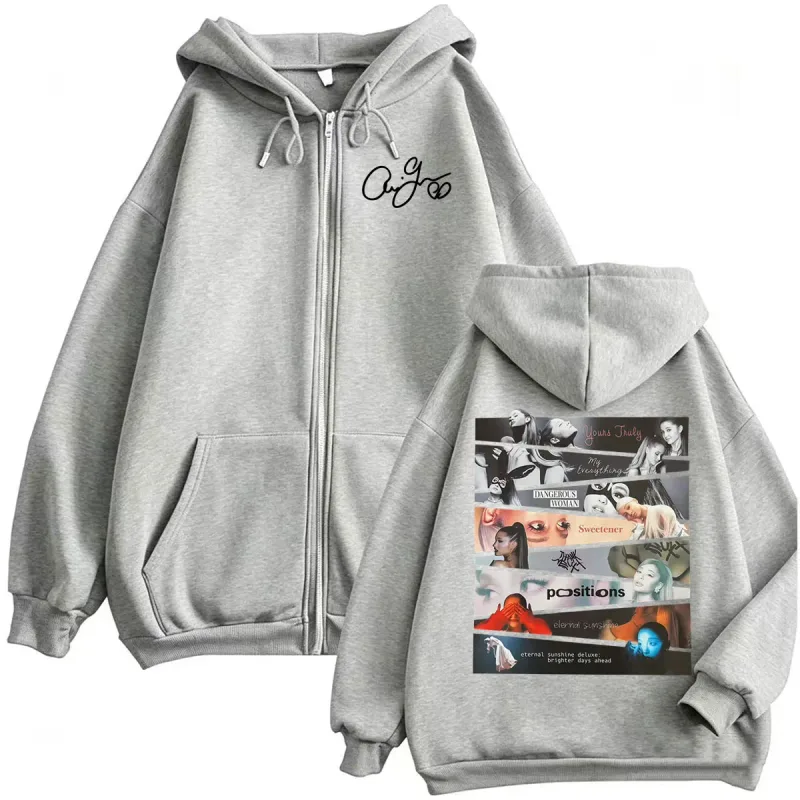 Ariana Grande Album 2026 Cover Zip Up Hoodies Men Women Fashion Aesthetic Sweatshirt Jacket Coats Casual Fleece Zipper Pullovers — image 5