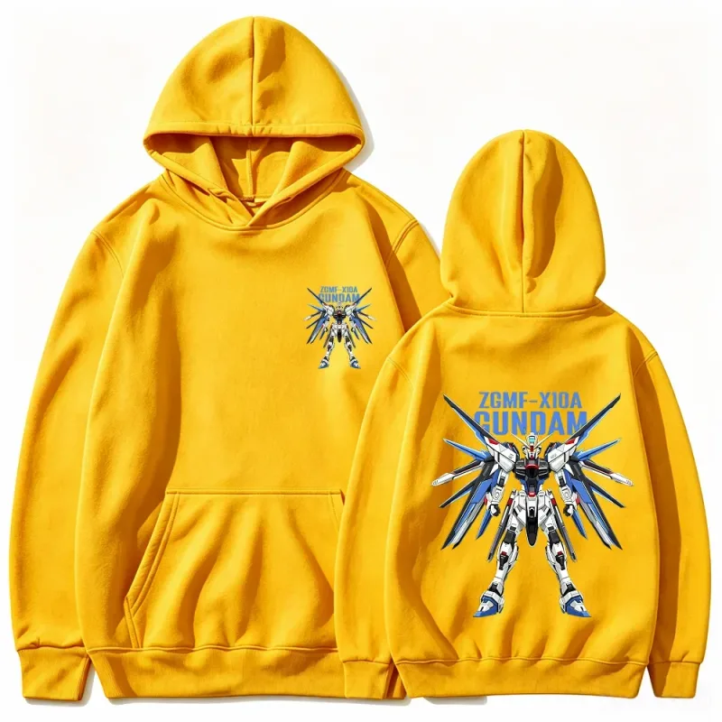 Gundam Hoodie Mecha Robot Anime ZGMF Mobile Suit Streetwear Aesthetic Vintage Black Oversized Casual Sport Sweatshirts — image 8
