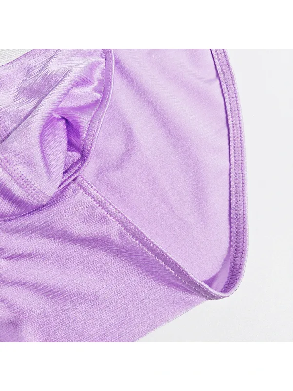 Men's Solid-Color Low-Waist Triangle Underwear Breathable Sexy Bottom Pants Trendy 1-Piece Set Mature Style Promotional Price — image 7