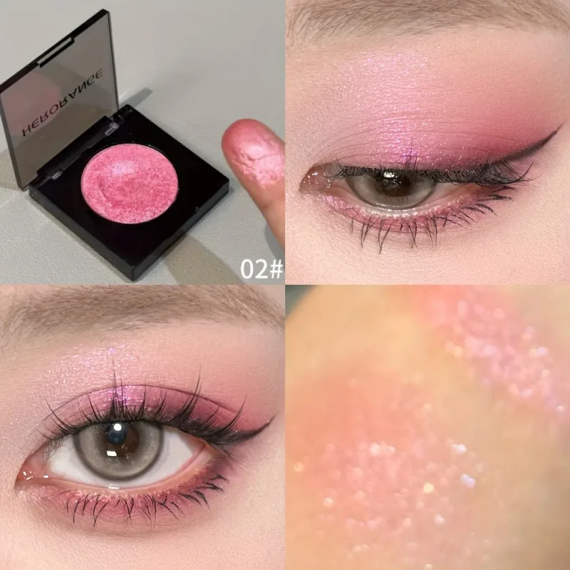 Herorange 16 Color Eyeshadow Highlight Palette Matte Shimmer Orange Brown Pink Champagne Waterproof Portable Festival Mak — image 17