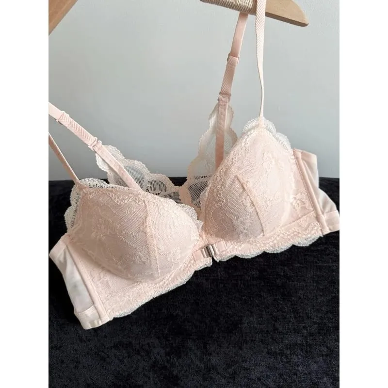 Summer Nouvelle Tendance! Soutien-Gorge Push Up à Fermeture Avant - Bretelles Dentelle Dos Bralette Légère pour Petite Poitrine — image 6
