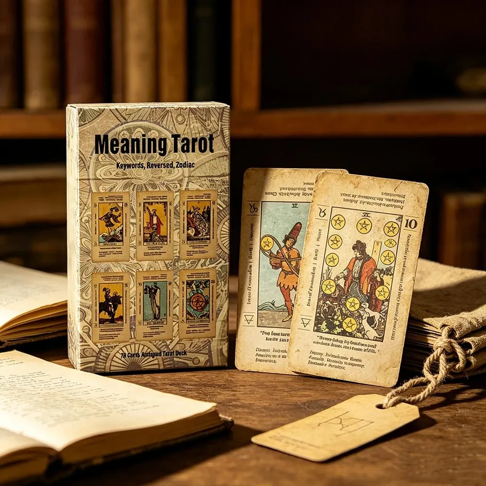 Meaning Tarot Deck 78 Cards With Keywords Meanings On Cards Fortune Telling Divination Cards Game For Beginner Tarot Readers — image 4