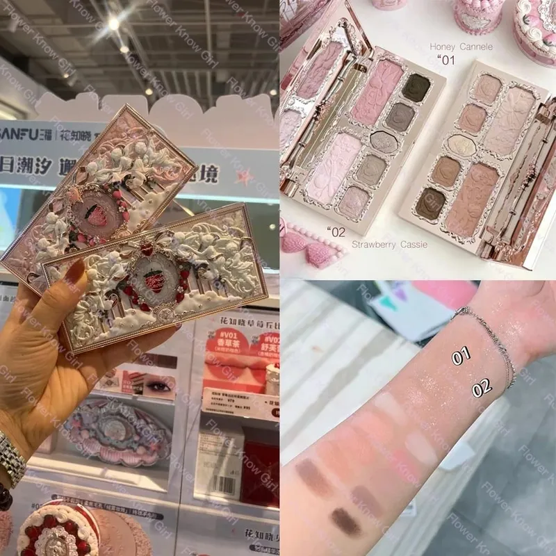 FlowerKnows ALL IN ONE แต่งหน้าชุด Full Professional Face Palette Blush Desktop Mirror อายแชโดว์ Contour Lip Cream — image 4