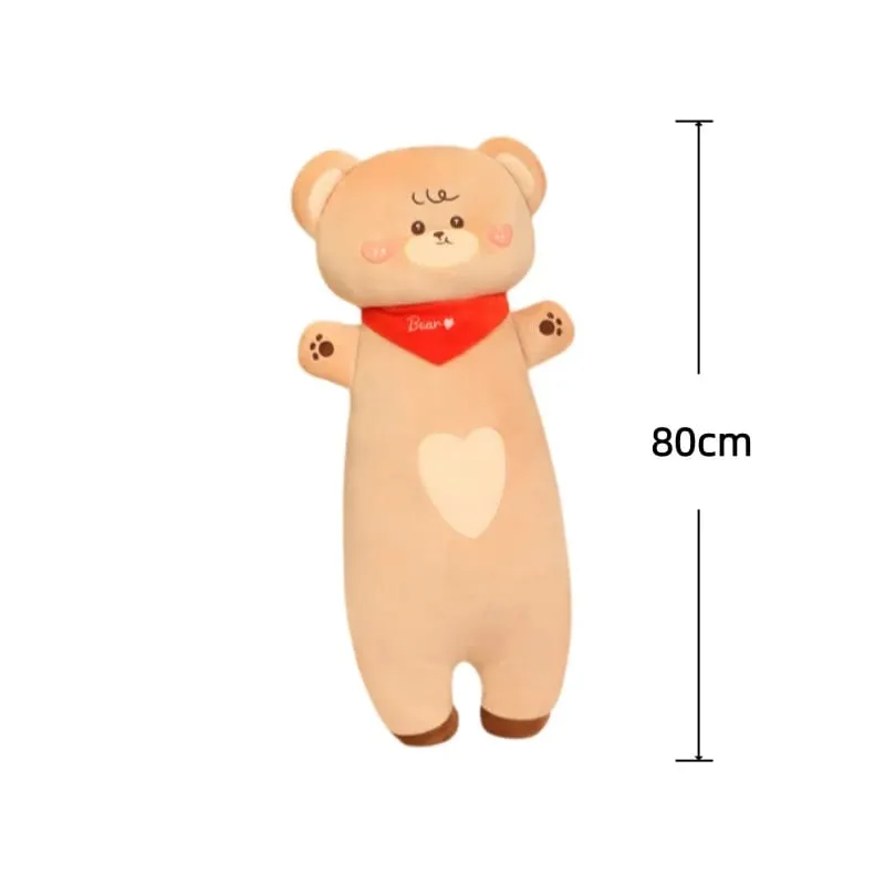 Aninimal Plush Pillow 60/80cm Rabbit Pig Bear Stuffed Cushion Kawaii Home Decor Toys Accompany Sleep Toy Birthday Surprise Gift — image 13