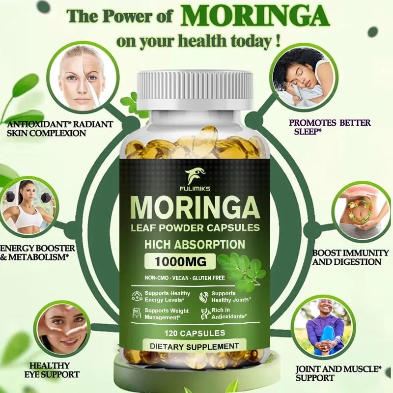 Buy 2 Get 2 Free! Pure Moringa Leaf Powder Supplement Energy Metabolism and Immune Support Weight Management Non-GMO — image 3