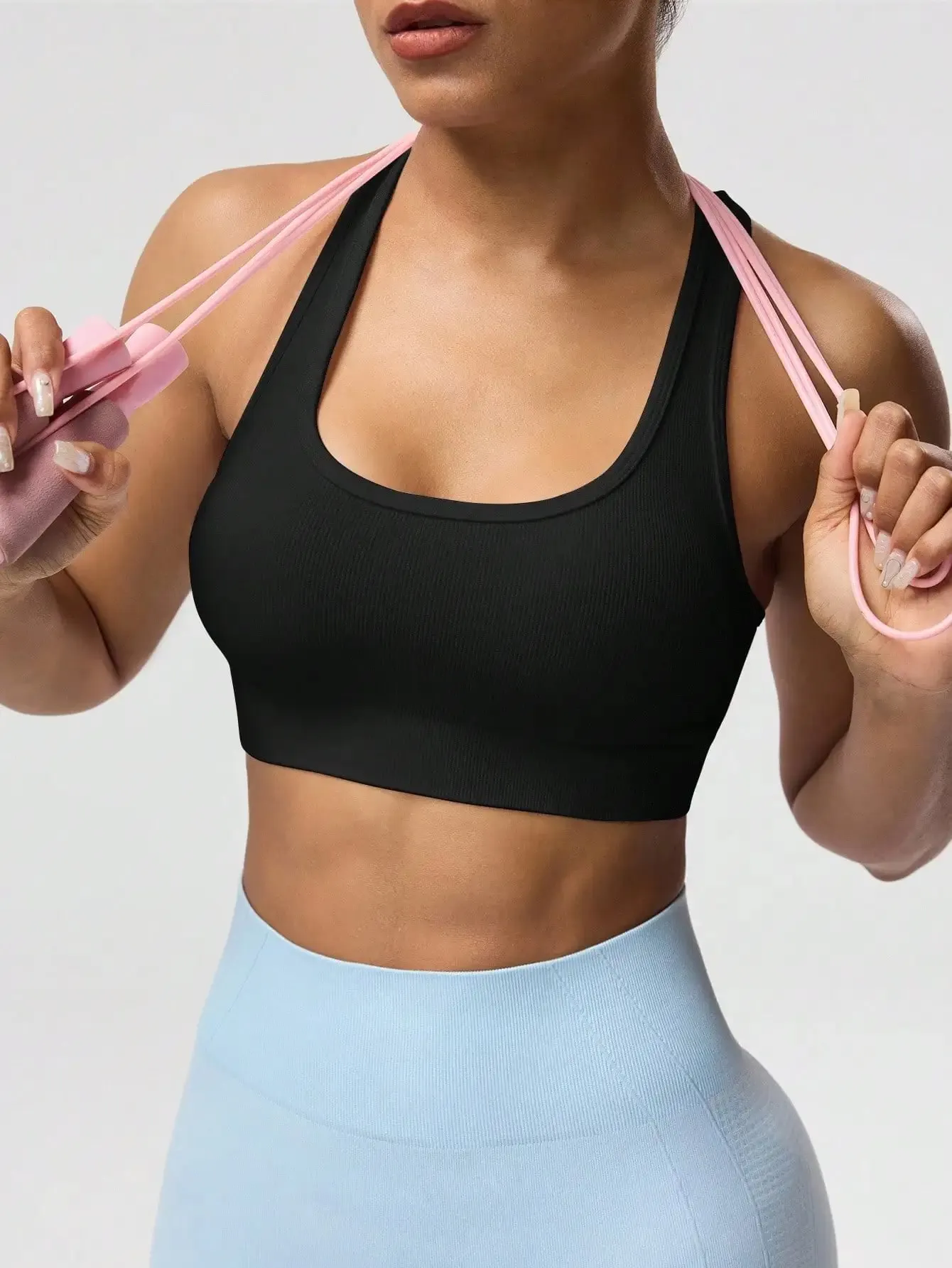 Seamless One-Piece Sports Bra with Wire-Free Support Bust Enhancement and Backless Design for Yoga and Outer Wear — image 8