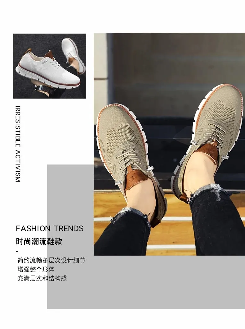 Men's Casual Dress Shoes Fashion Walking Sneakers Mesh Business Oxfords Work Lightweight Soft Sole — image 9