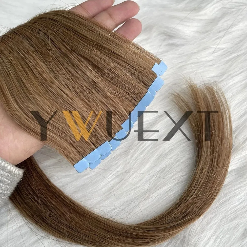 Mini Tape in Human Hair Extensions 12"-20" Straight Natural Black 1B# Machine Made Remy Hair 10pcs/pack Invisible Tape Hair for Women Black Friday — image 13