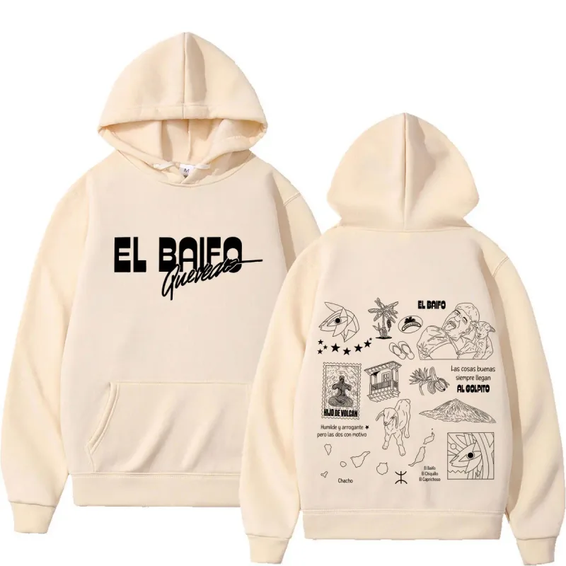 EL BAIFO Album 2026 Tour Graphics Hoodies Men Women Hip-hop Pullover Autumn Winter Loose Casual High Quality Sweatshirts