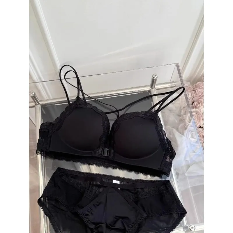 Petite Leopard Print Front Closure Bra Set Push Up Backless Sexy Party Lingerie Boost Bust Show Fuller Shape 32-38AB Top Selling — image 3
