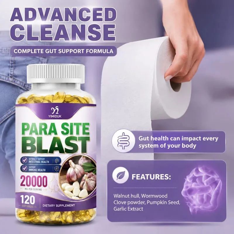Para Site Blast Capsules with Echinacea Papaya & Oregano Support Seasonal Defense Healthy Digestion Cleanse Gut & Immune