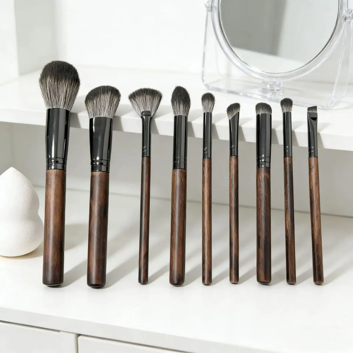9PCS Eyeshadow Professional Makeup Brushes Crease Blending Shader kist dlya teney brovey brochas maquillaje Cosmetic Beauty Tool — image 1