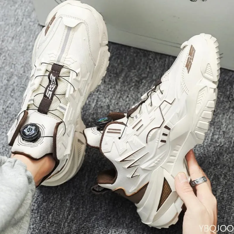 Spring new breathable running shoes fashionable versatile anti slip shoes casual comfortable height increasing men's sneakers — image 4