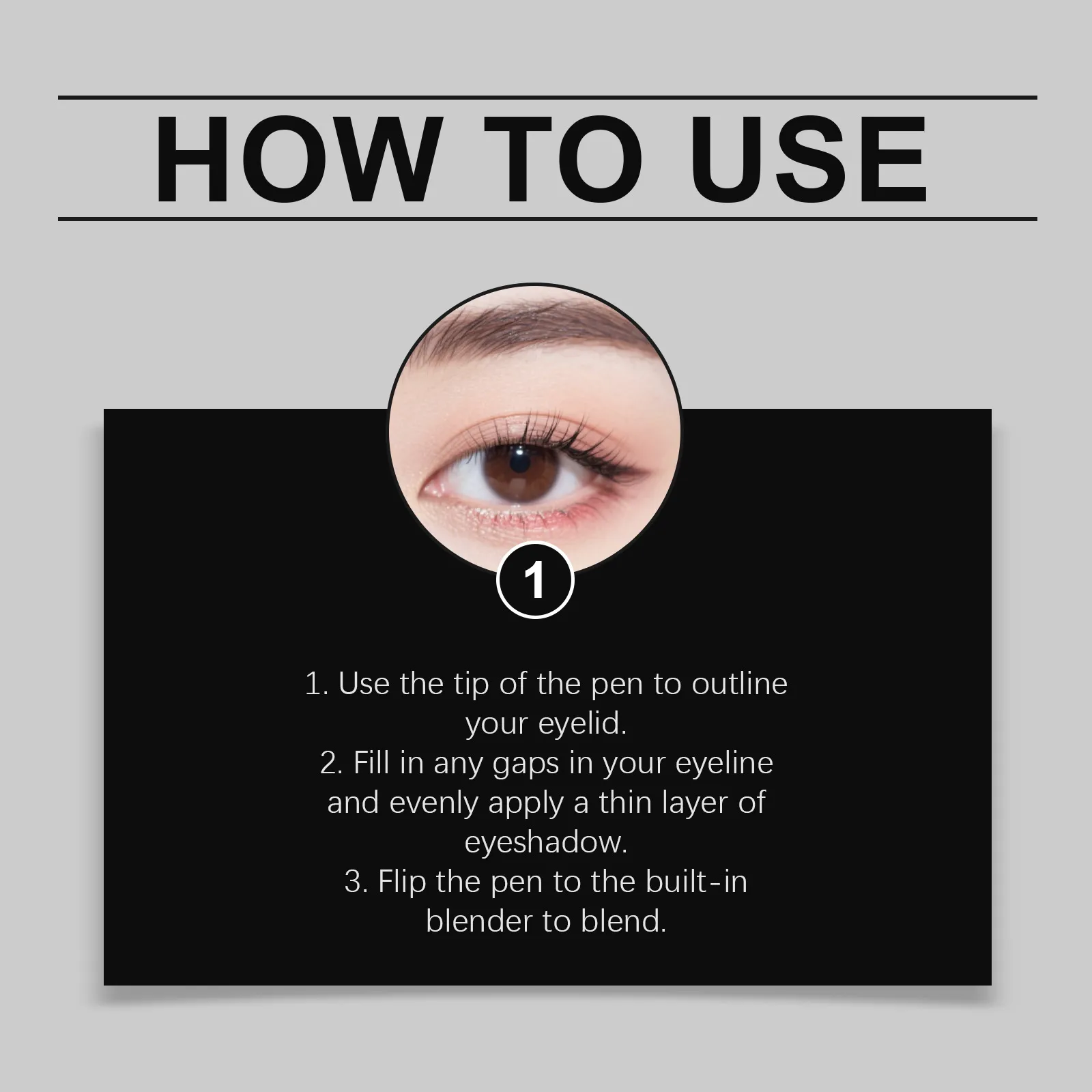 2 In1 Eyeshadow Liner Pen Matte Black Brown Waterproof Natural Long Lasting Silky Smooth Color-Rendering Professional Eye Makeup