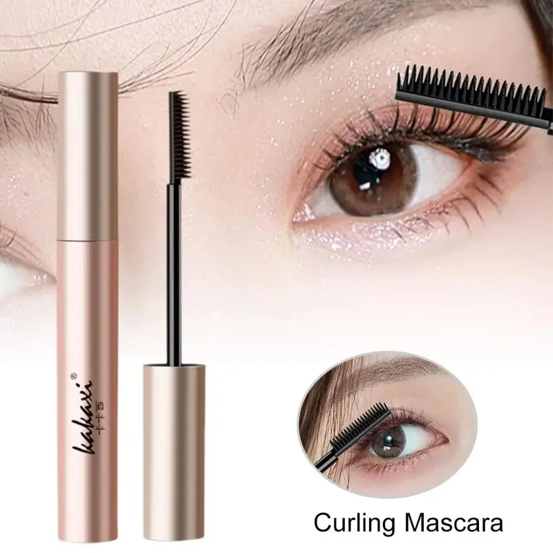 Mascara per ciglia Mascara impermeabile in fibra di seta Nero Estensioni per ciglia lunghe e arricciate Occhi non agglomeranti Cosmetici per il trucco — image 2