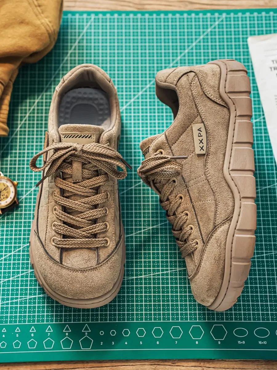 Men's Shoes Autumn New Retro Casual Sports Sneakers Non-Slip Soft Sole Wide-Toe Trendy Shoes