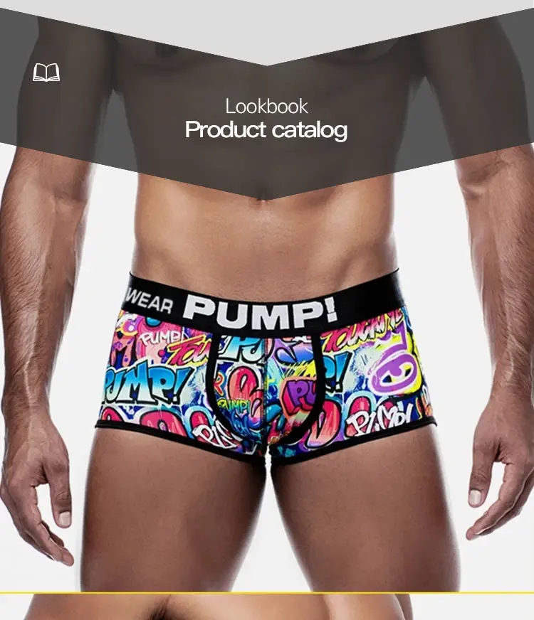 Cueca boxer masculina de mistura de algodão e nylon, cueca boxer com estampa graffiti, cintura elástica larga, não apertada, roupa íntima esportiva, 1 peça