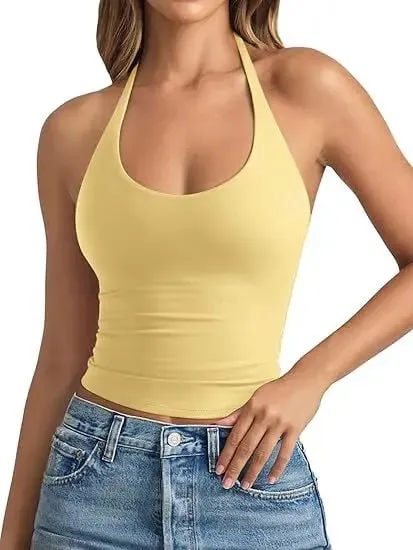 2026 Spring New Arrival European American Style Solid Color Slim Fit Cami Tank Top Women Trendy Hot Girl Sleeveless Top
