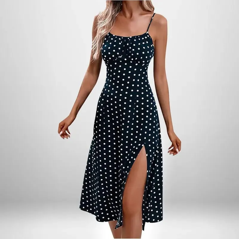 Women Elegant Floral Beach Vacation Streetwear Sexy Low Cut Beach Party Slim Slit Dress Chic Bodycon Lady Sleeveless Vestidos — image 22