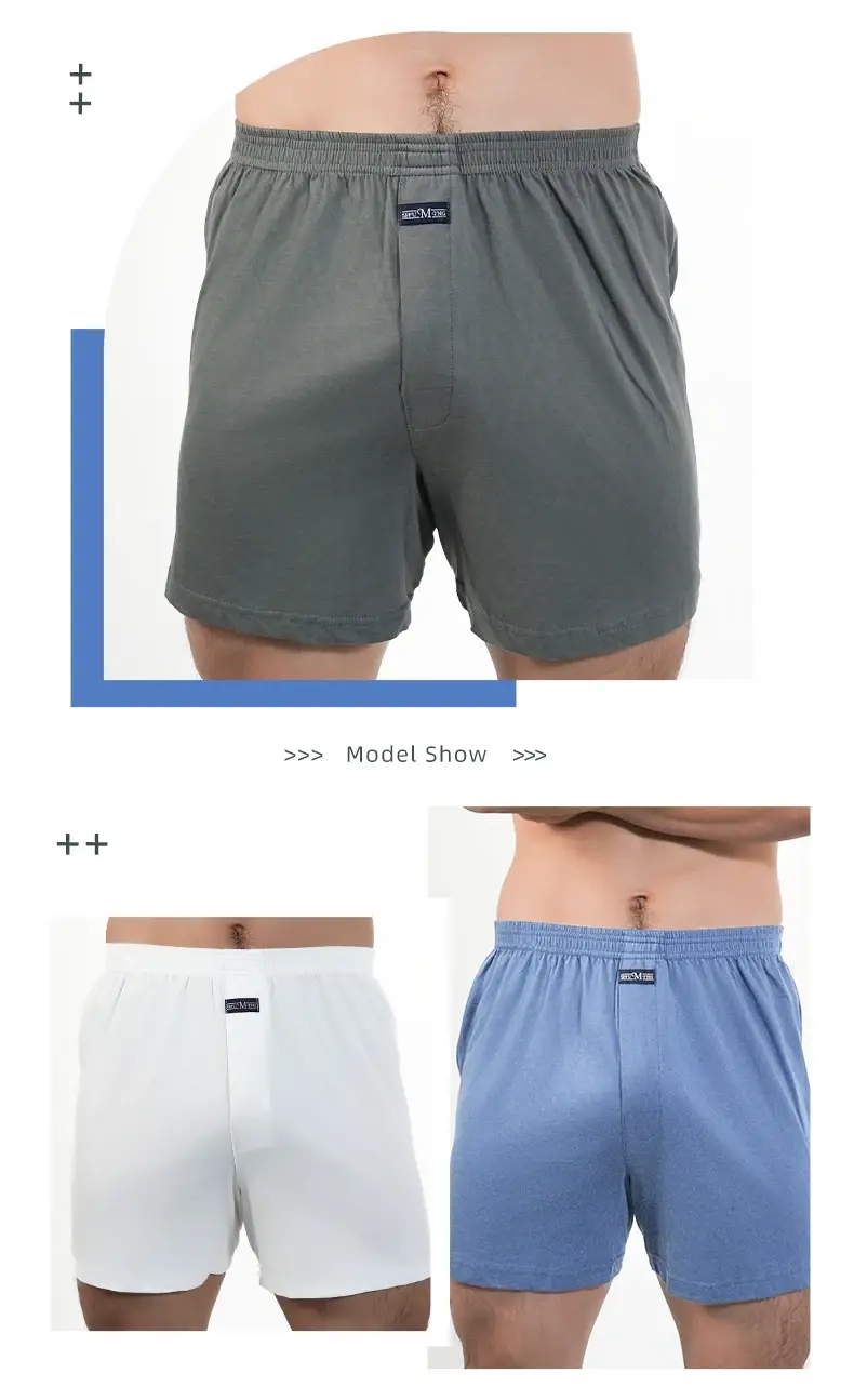 1PC gros caleçon solide bas de pyjama à la maison grande taille boxeurs slip pour hommes taille haute Allo pantalon coton pantalons bas de sommeil