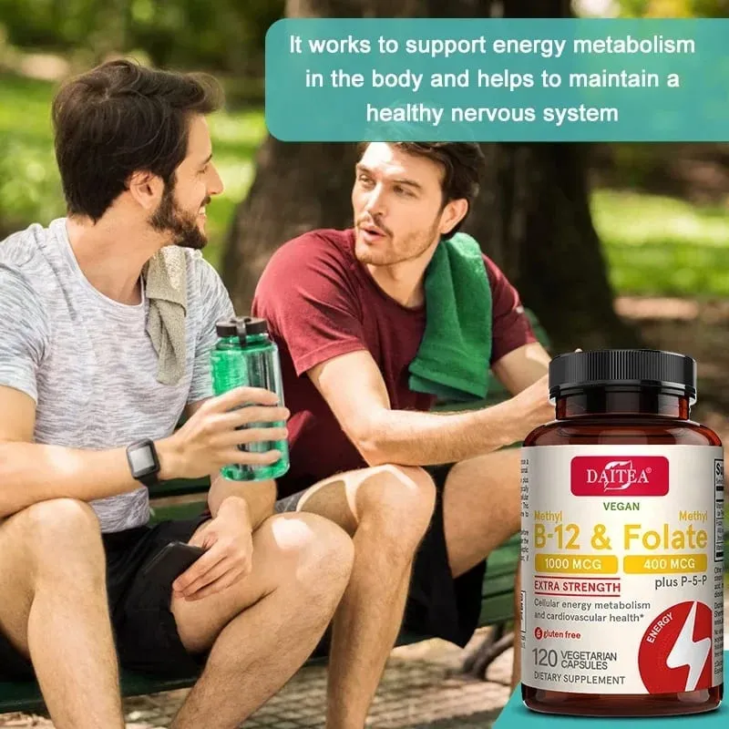 Folic Acid Vitamin B12 and B6 - Supports Brain and Heart Health Energy Production Red Blood Cell and Cardiovascular Health — image 6