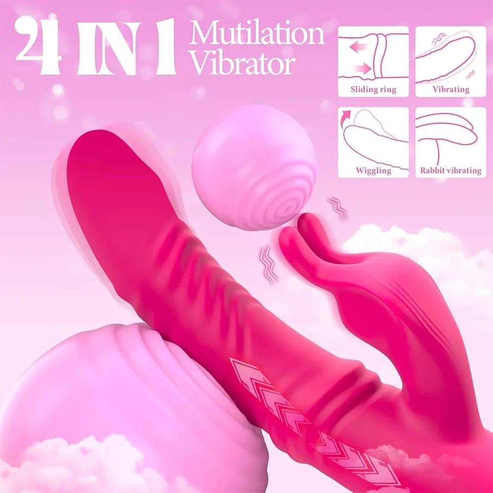 Thrusting Wiggle Rabbit Vibrator for Women Vagina G-Spot Vibrator Clitoris Stimulator Female Masturbation Sex Toy for Women — image 3