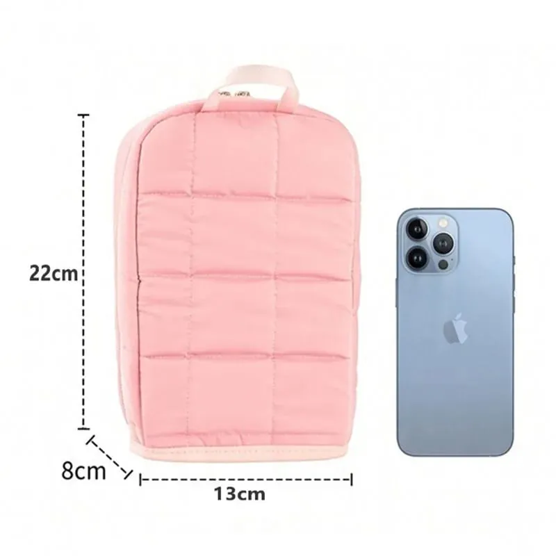 Standing Makeup Brushes Storage Bag Large Capacity Waterproof PU Leather Cosmetic Tools Organizer For Makeup Brushes Lipsticks