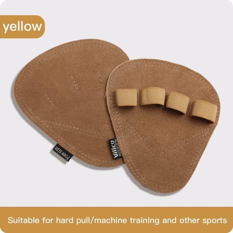 Leather Weight Lifting Training Gloves Palm Protection Women Men Fitness Sports Gymnastics Grips Pull Ups Weightlifting Workout — image 11