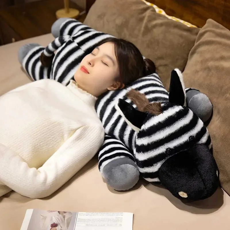 40/60/90cm plush toy zebra plush throw pillow sofa pillow sleeping pillow room decoration leg-hugging doll — image 4