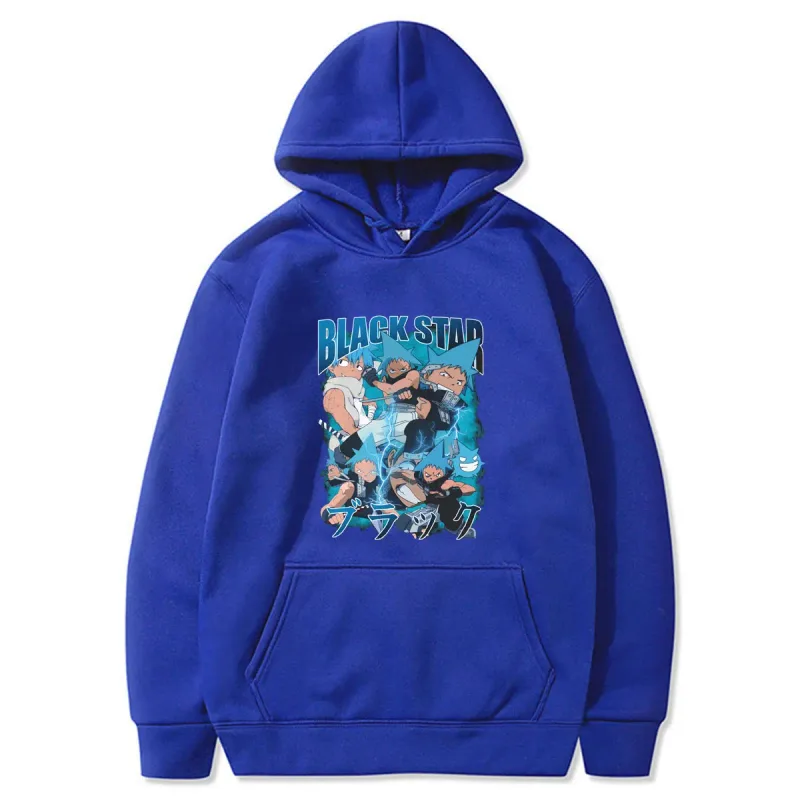 Anime Soul Eater Black Star Graphic Print Men Women Funny Clothes Fashion Oversized Hoodies Winter Casual Long Sleeve Streetwear — image 11