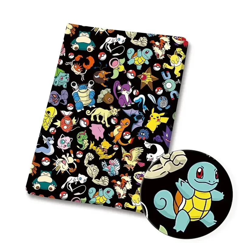 Pokemon tegneseriestof 140*50 cm Håndlavet syning Patchwork Quiltning Babykjole Hjemmeark Trykt stof Stofsyning Børn — image 9