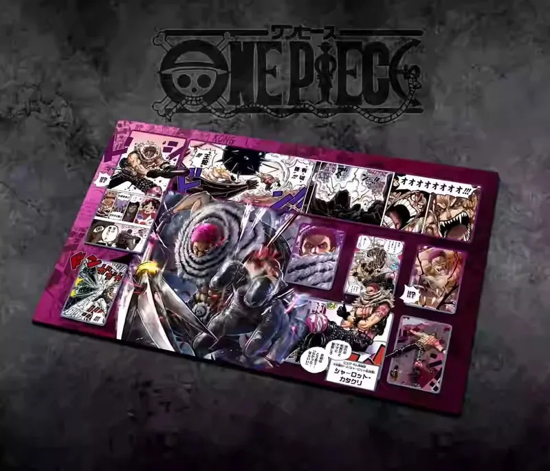 60*35cm Anime One Piece OPCG GAME Card Siri Komik PlayMat Empat Maharaja Baharu Mengajar Shankusu Buggy Luffy Mainan Koleksi Helikopter — image 11
