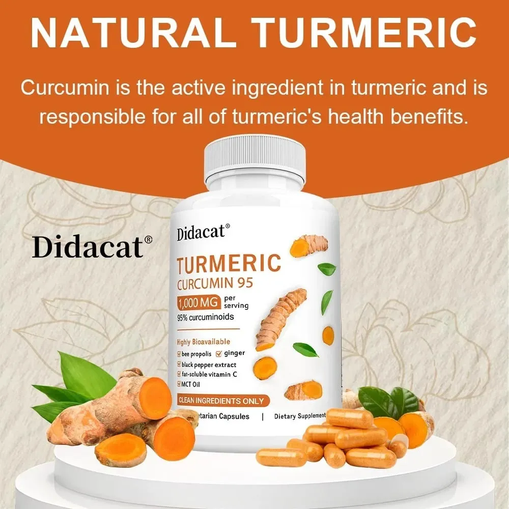 Turmeric Curcumin Supplement 1 000mg – 95% Curcuminoids with Black Pepper & Ginger Supports Joint & Antioxidant Health — image 5