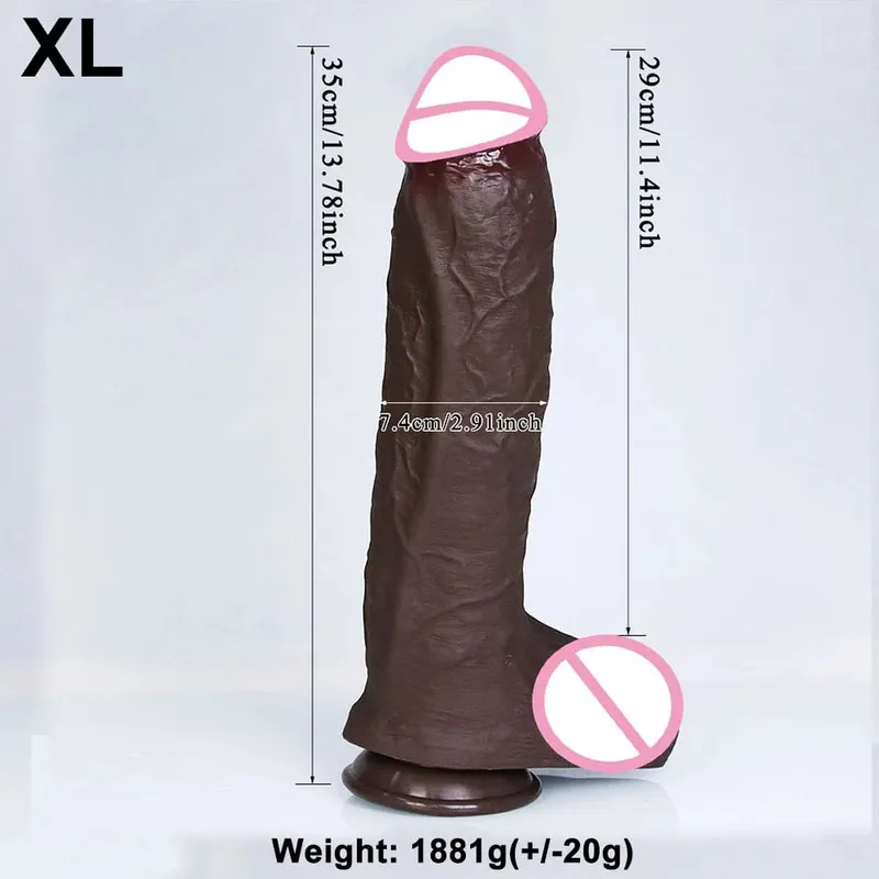 Realistic 4Sizes Soft Big Dildo Double Silicone Suction Cup Penis Couples Masturbation Soft Cock Woman Man Anal Adult Sex Toy