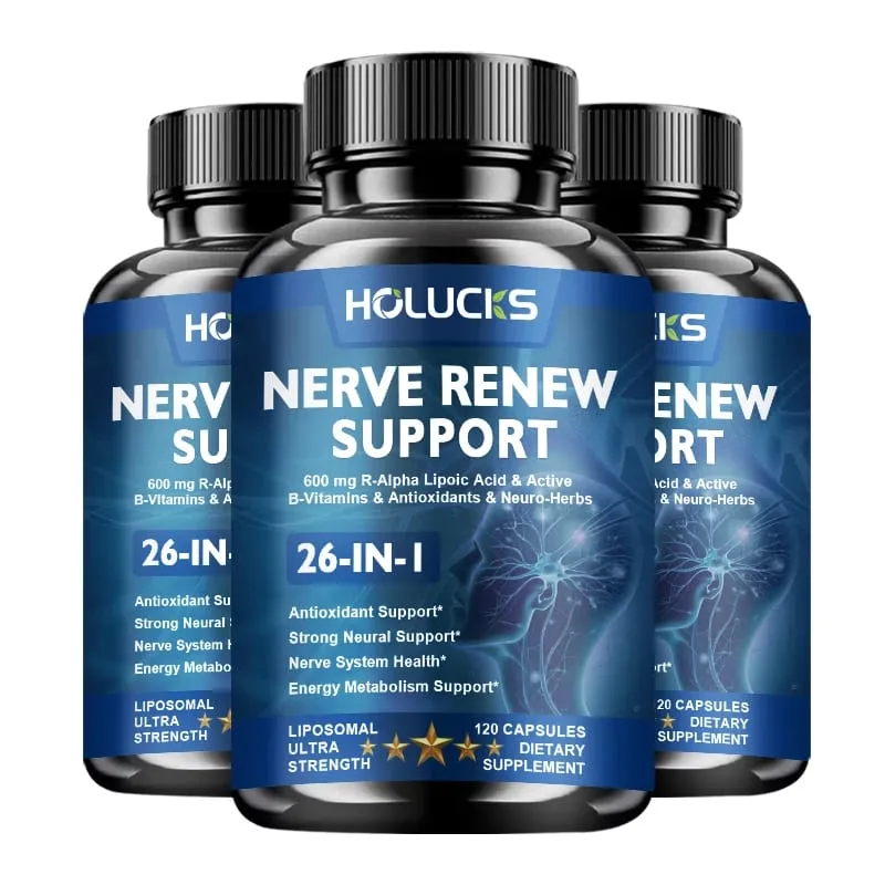 Nourish Nerve Supplement 26-IN-1 Formula Contains Vitamin B Complex R-Alpha Lipoic Acid Support Heart Nerve Brain Health — image 10