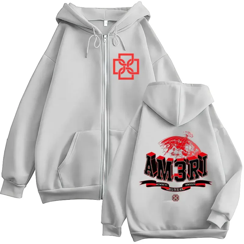 Rapper Duki AM3RI Modo Diablo Zipper Hoodies Men Women Clothing Zip Up Hooded Sweatshirts Fleece Oversized Pullovers Jacket Coat — image 7