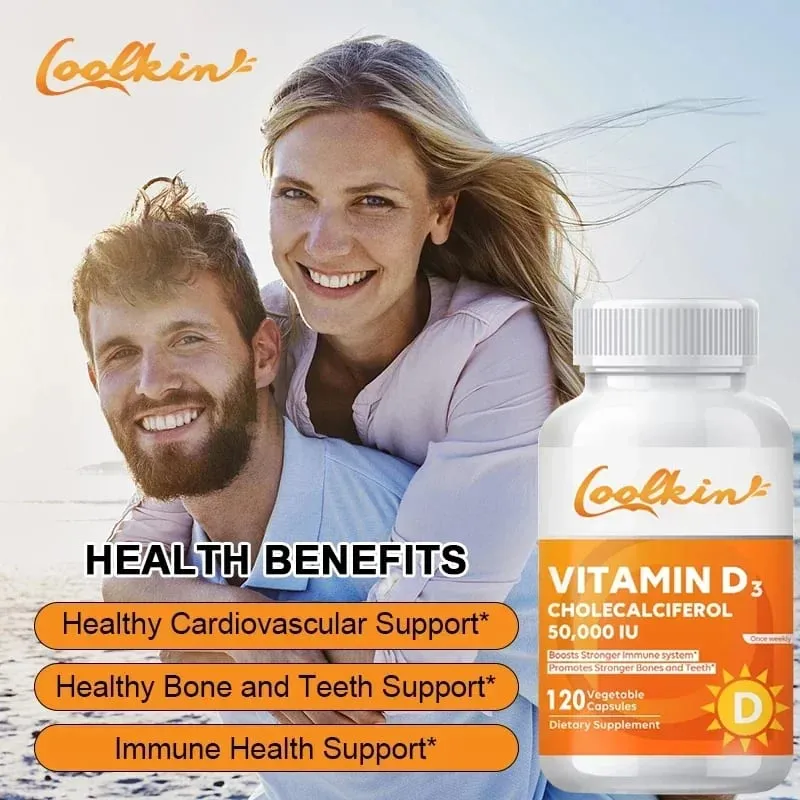Hochwirksames Vitamin D3 50.000 IE – 120 vegetarische Kapseln – Glutenfreies, gentechnikfreies Vitamin-D-Ergänzungsmittel — image 5