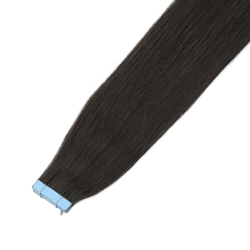 Tape in Hair Extensions Human Hair 12-22 Inch 30g 20pcs Skin Weft Seamless Tape in Real Remy Straight Hair for Women Daily Use
