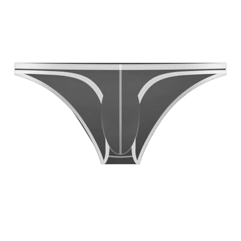 1PC été nouveaux sous-vêtements hommes glace soie slips Ultra-mince Transparent respirant Sexy confortable taille basse caleçons pour hommes 3256809692642600