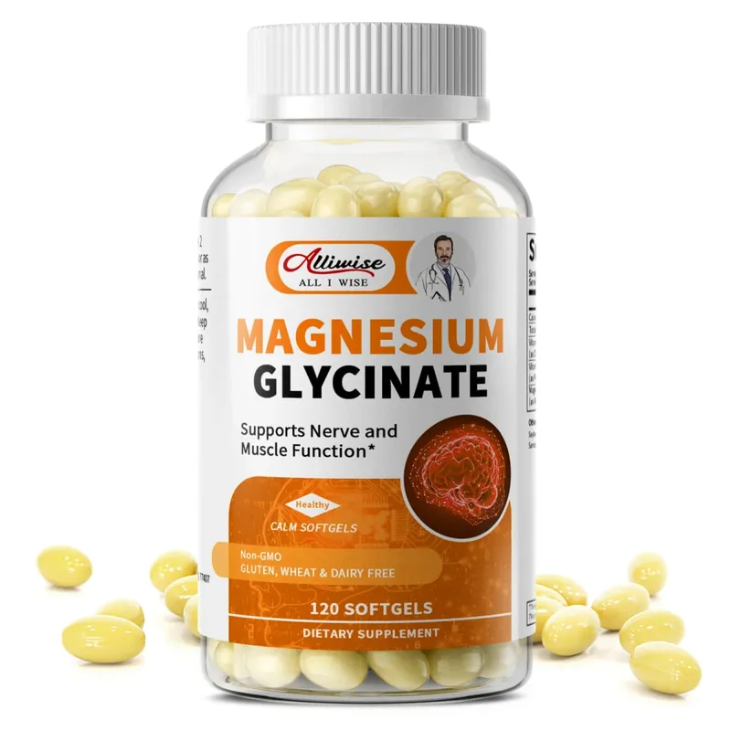 Alliwise Magnesium Glycinate 400mg Συμπλήρωμα ορυκτών για γυναίκες και άνδρες Φυσική υποστήριξη ύπνου Υγεία οστών Ανοσία Υποστήριξη διάθεσης
