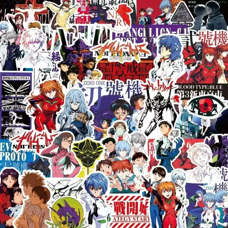 75pcs Evangelion EVA Rei Asuka สติกเกอร์อะนิเมะ Cool การ์ตูนสติ๊กเกอร์ DIY ขวดน้ำ PVC กันน้ำสติกเกอร์สเก็ตบอร์ดของเล่นของขวัญ